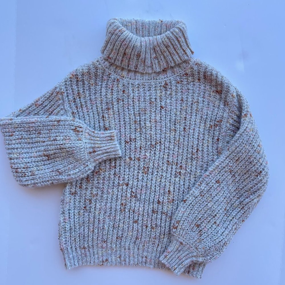 GB Girls Cream Multi Chunky Boho sweater EUC